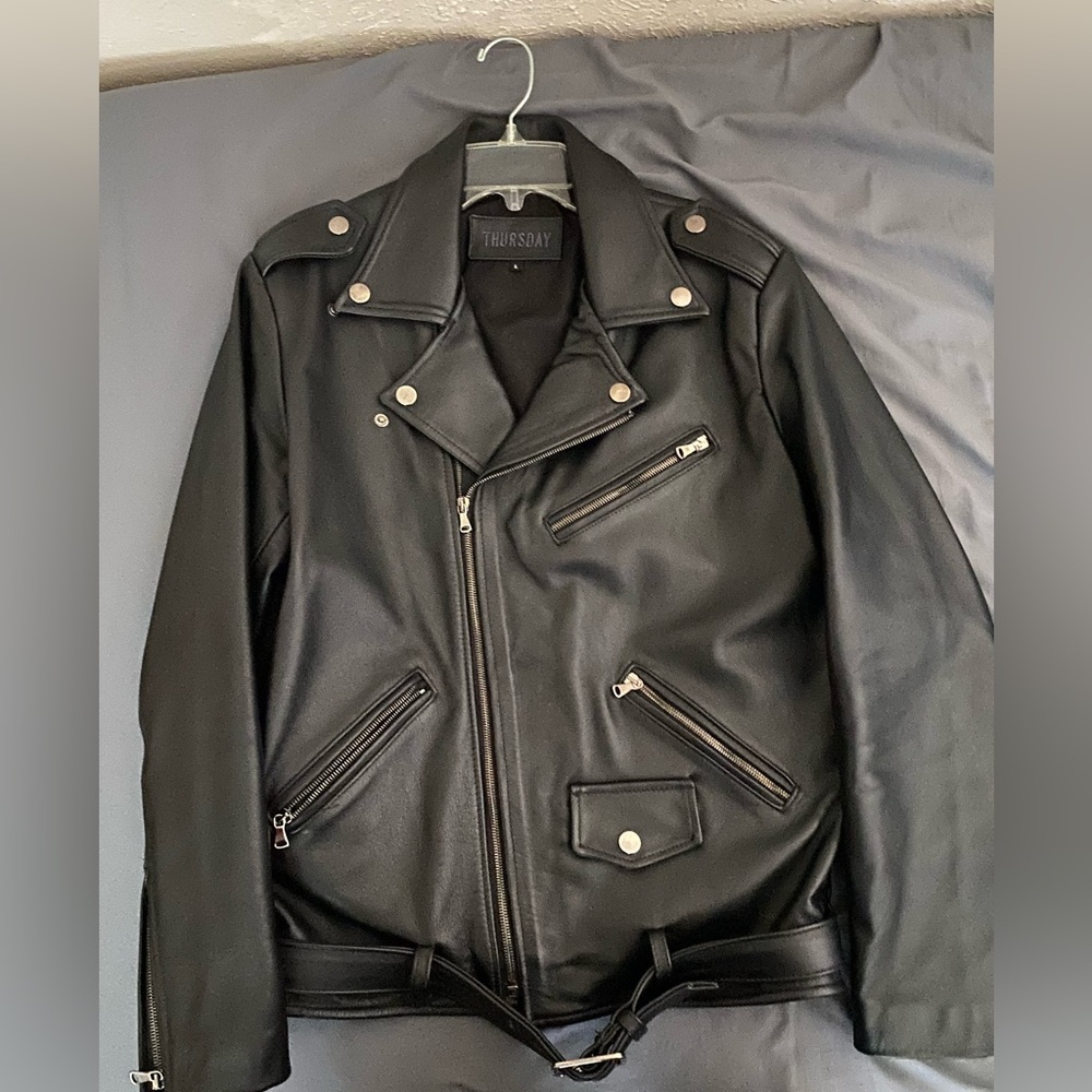 Thursday boots biker jacket men